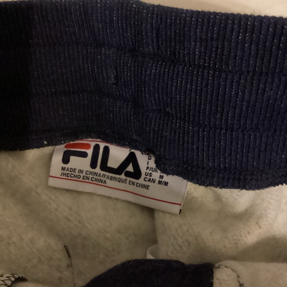 Fila Drawstring Shorts Zippered Leg Pocket M Navy Blue - Picture 5 of 9